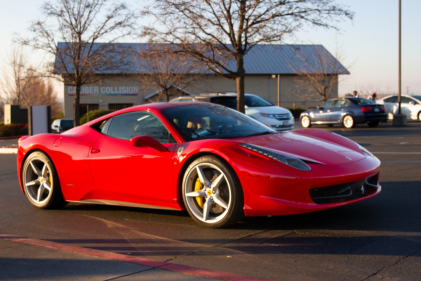 Ferrari 458 Italia at golden hour